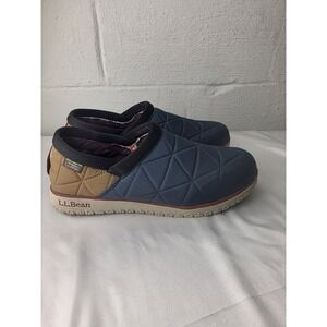 LL Bean‎ Men 13 Navy Ultralight Primaloft Slipper Fleece Lined Comfort Sole